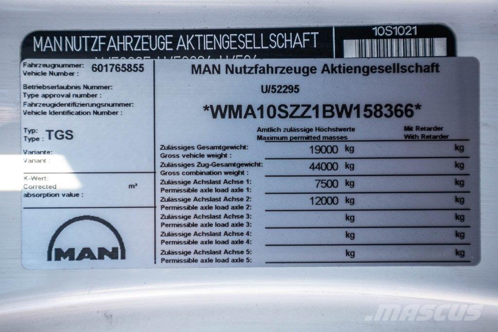 MAN TGS 18.360 LL شاحنات ذات هيكل صندوقي