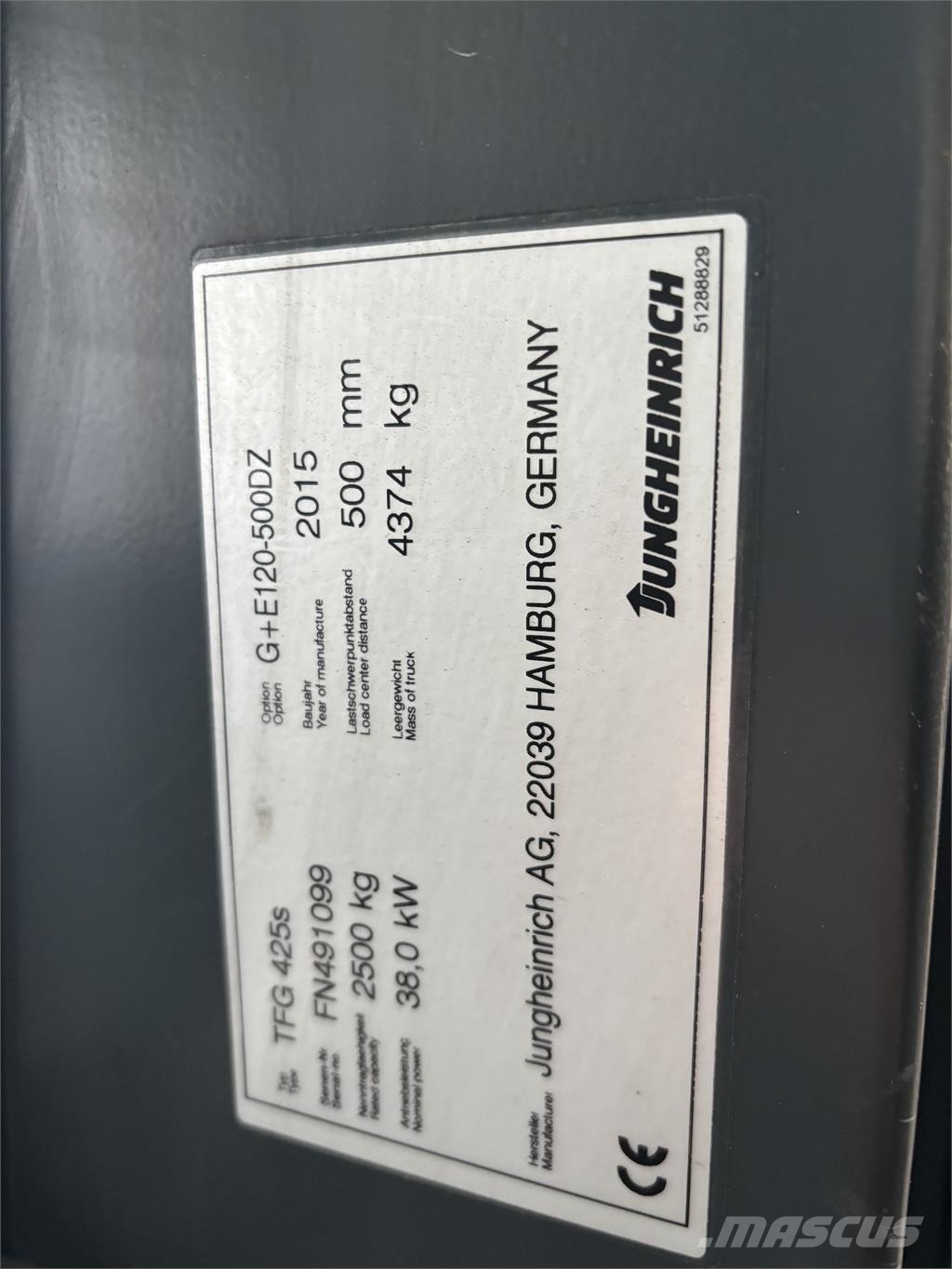 Jungheinrich TFG 425 S Triplex 5.000 mm LPG forklifts