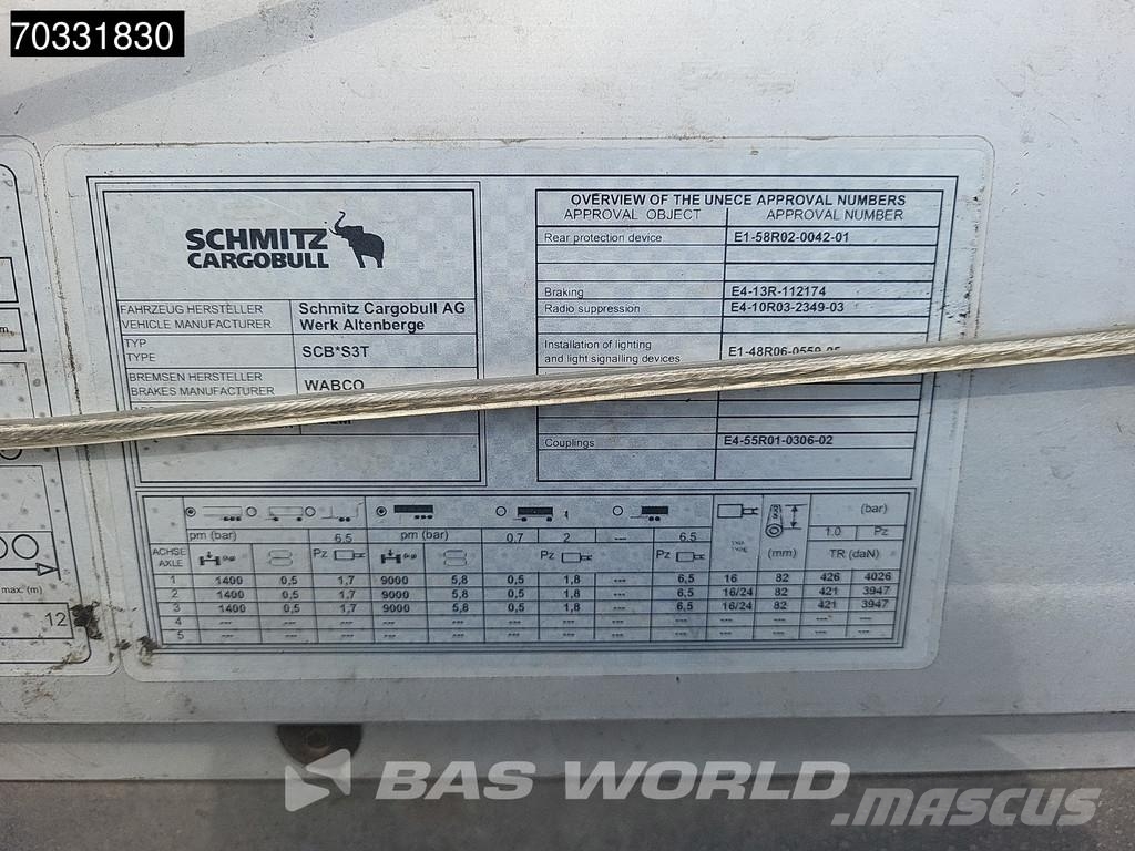 Schmitz Cargobull SCB*S3T 3 axles Sliding Roof Curtainsider semi-trailers