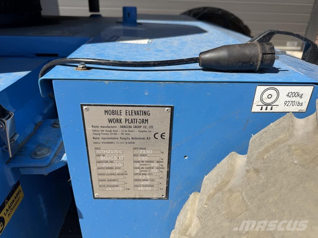Hangcha GTHZ170C elektrische kniktelescoophoogwerker BJ 23 Strēles pacēlāji