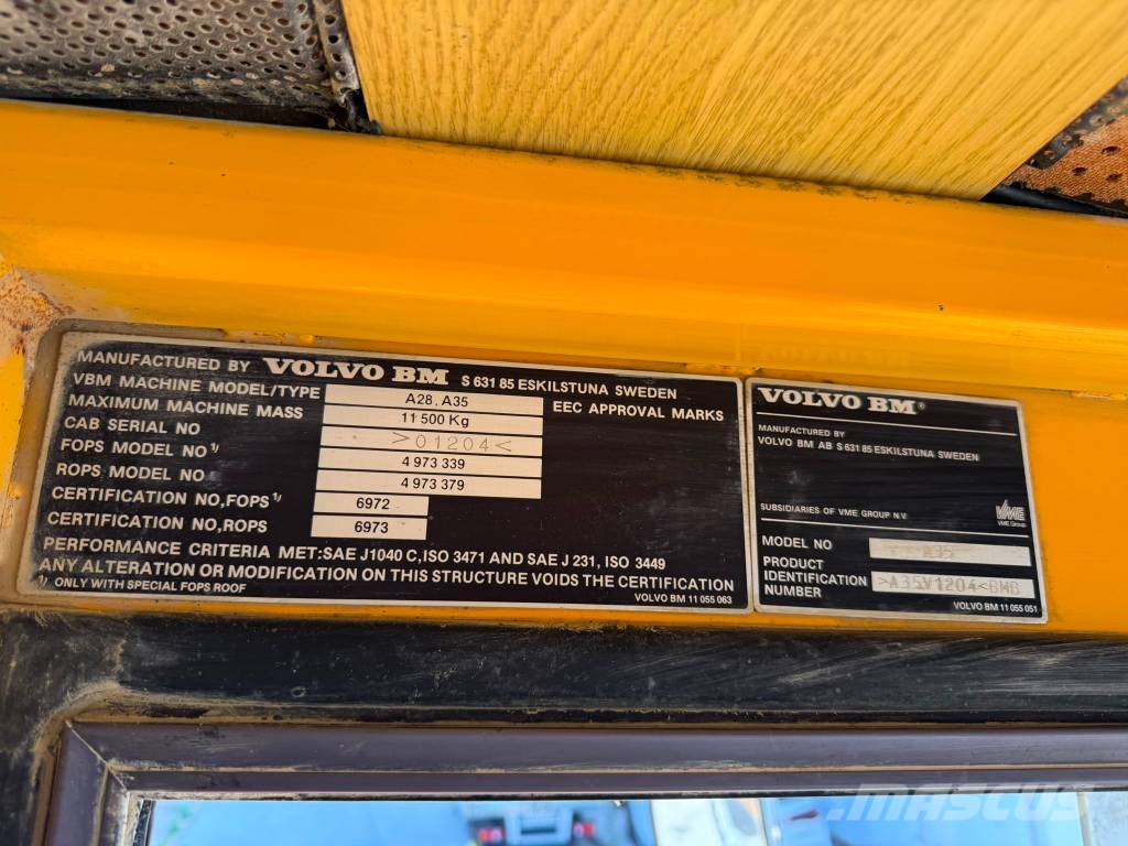 Volvo A 35 Шарнирно-сочленённые самосвалы