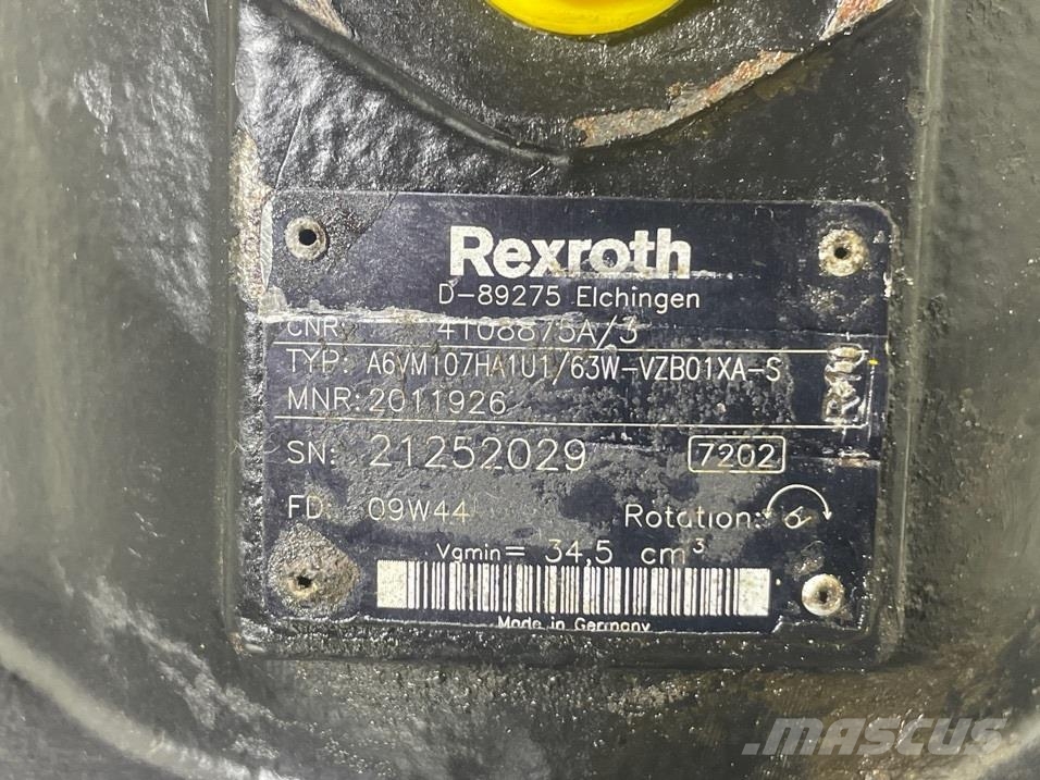 Ahlmann AZ85-Rexroth A6VM107HA1U1/63W-Drive motor/Rijmotor هيدروليات