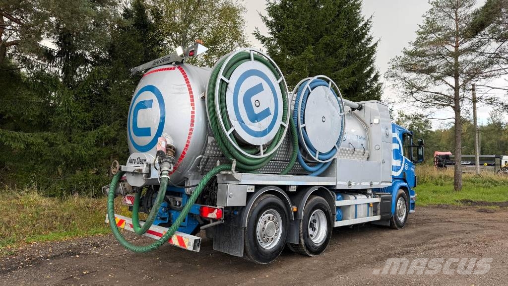 Scania P 410 EURO 6 VACUUM TANK WASTE+ WATER FROM ALUMINI Slamsugere