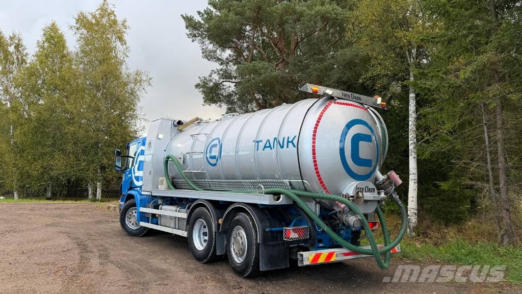 Scania P 410 EURO 6 VACUUM TANK WASTE+ WATER FROM ALUMINI Slamsugere