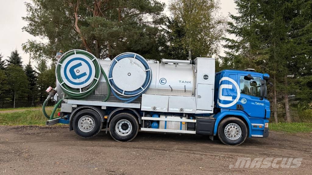 Scania P 410 EURO 6 VACUUM TANK WASTE+ WATER FROM ALUMINI Slamsugere