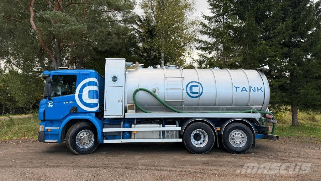 Scania P 410 EURO 6 VACUUM TANK WASTE+ WATER FROM ALUMINI Slamsugere