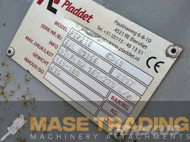 Pladdet PCP210 | Trilblok | CW30 | 635KG | 16 - 22 Ton Vibratory pile drivers
