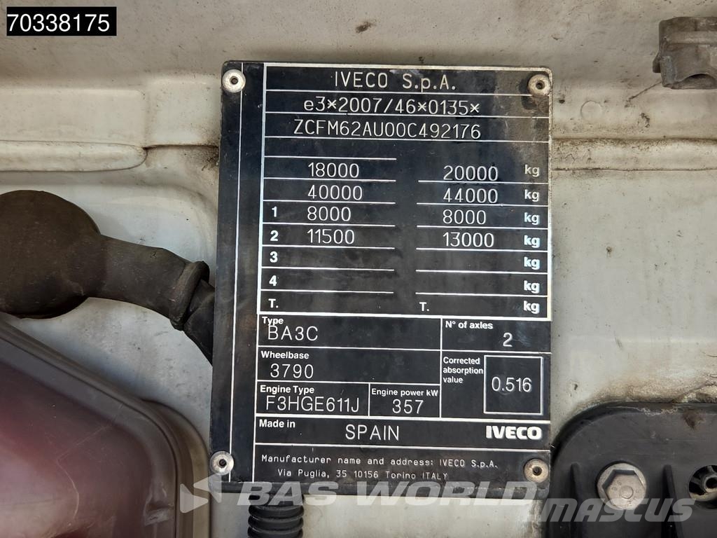 Iveco S-Way 490 4X2 Retarder 2x Tanks Standklima ACC Sadulveokid