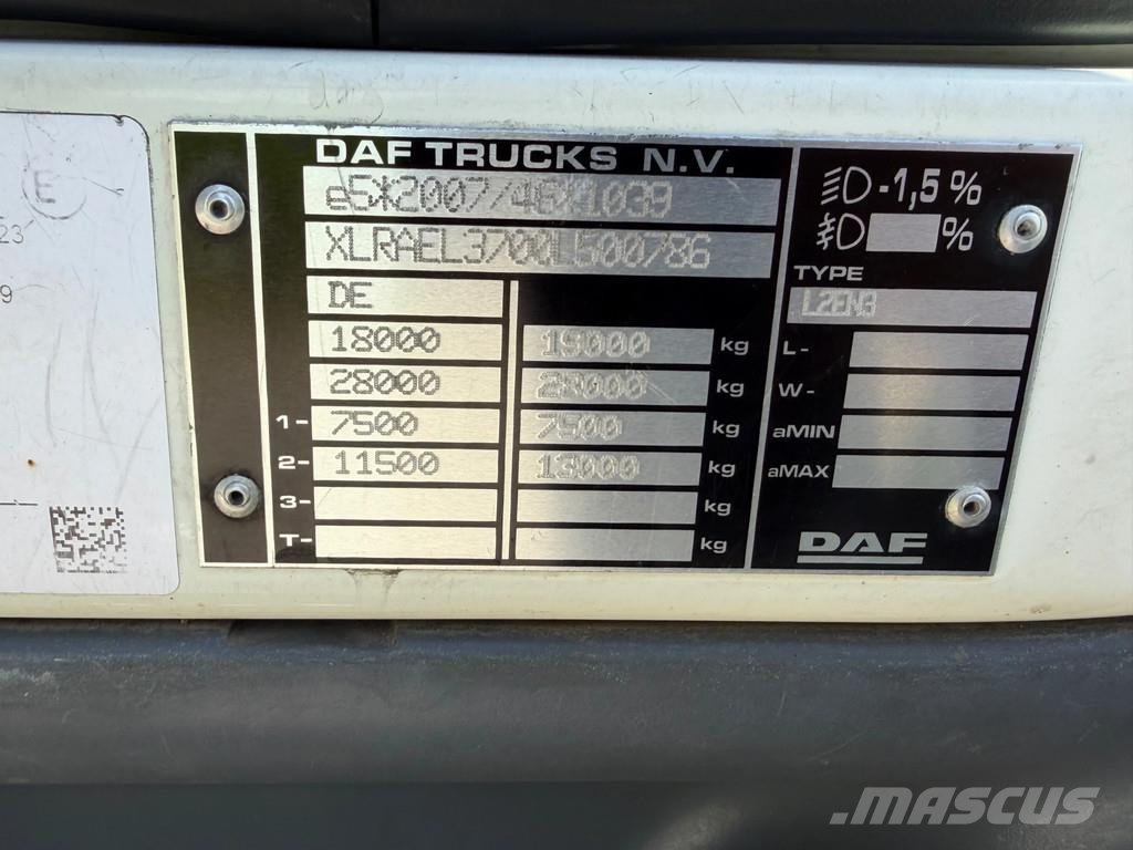 DAF CF 320 LF320.19 EURO6. OPRIJWAGEN MET SCHUIFZEILHU Oprijwagen