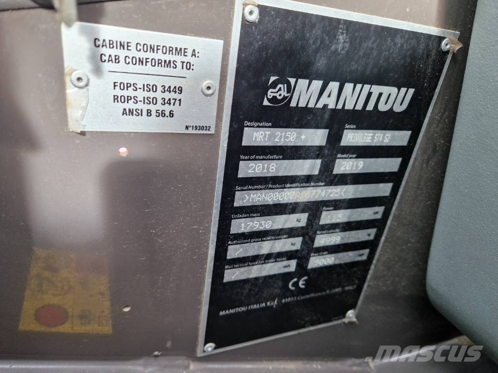 Manitou MRT 2150 Plus Privilege M524 Teleskopické manipulátory