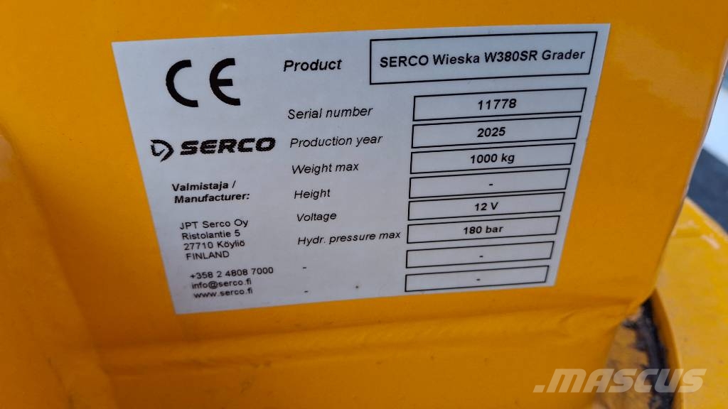 Wieska Serco W380R2 uusi Heti toimitukseen Kempeleestä Arrastradoras para campos