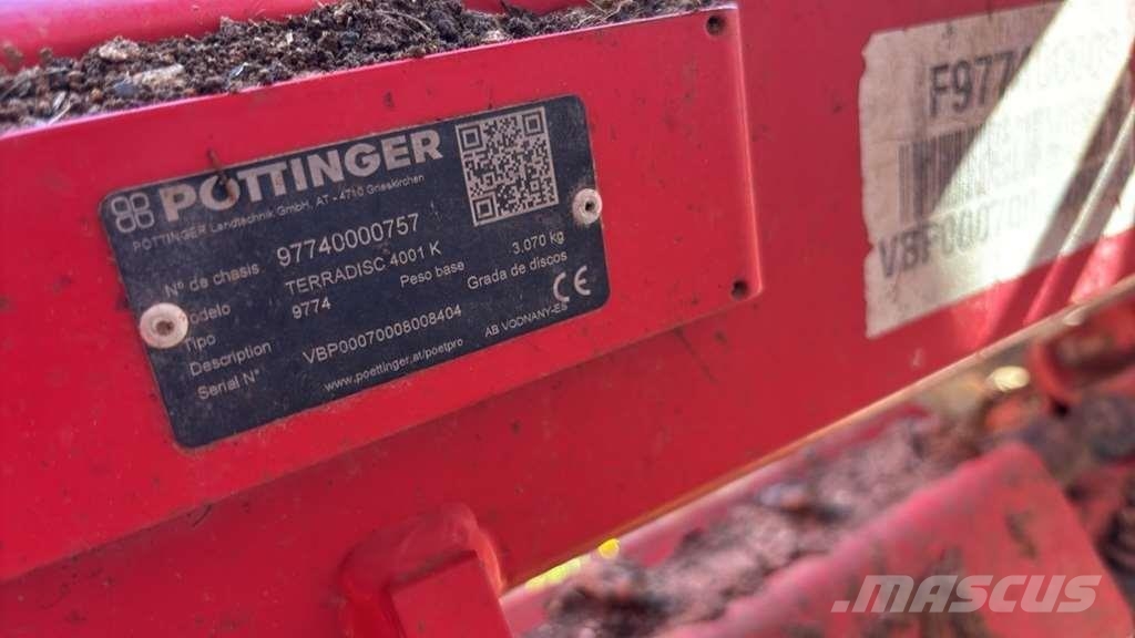 Pöttinger Terradisc 4001 K Diger toprak isleme makina ve aksesuarlari