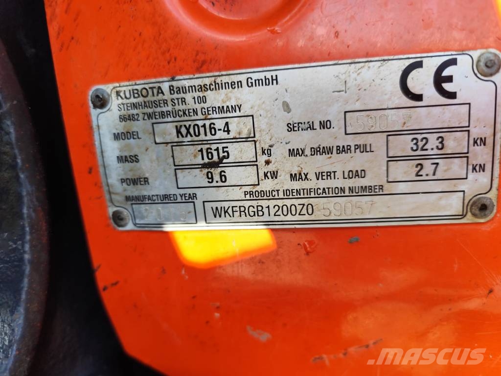 Kubota KX 016-4 Mini excavators < 7t