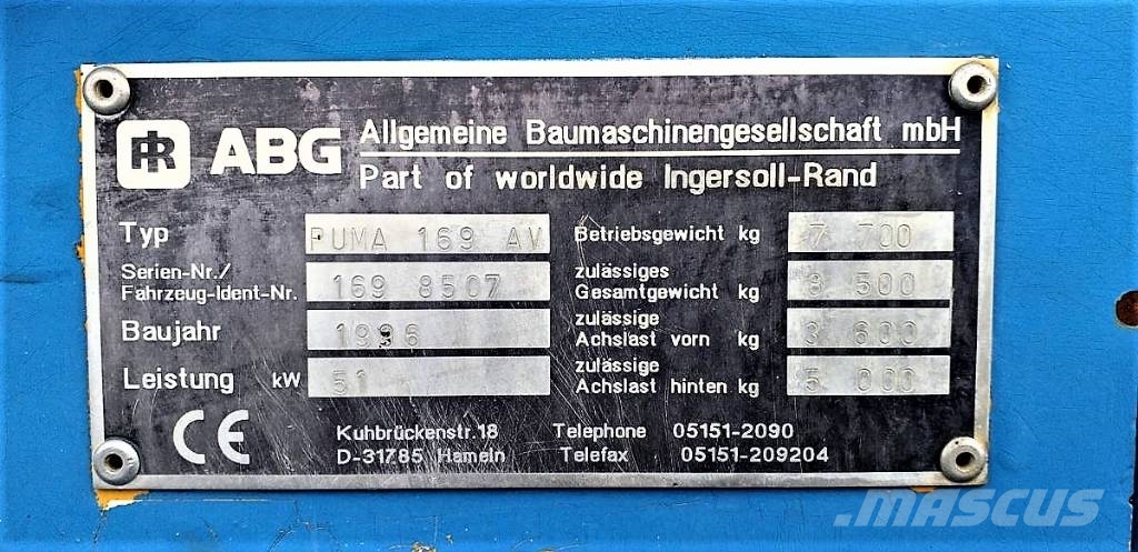 ABG Puma 169 AV Kombi tromle