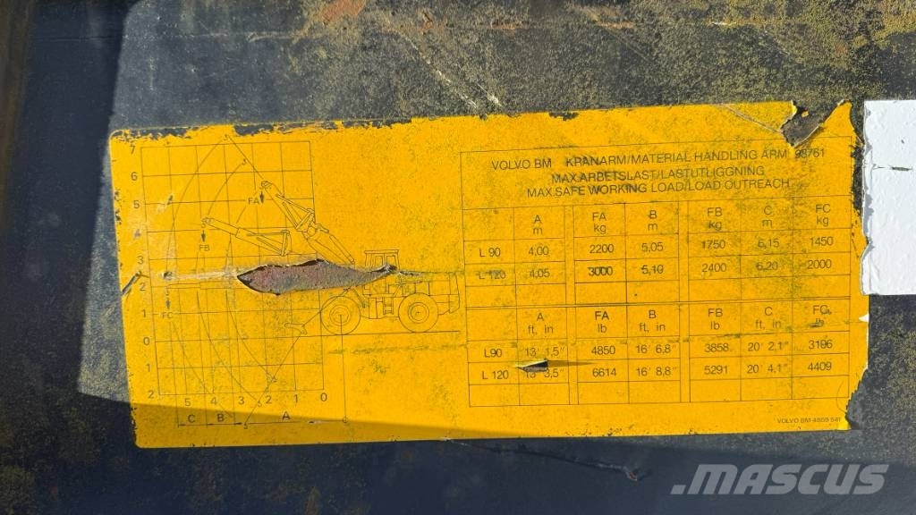 Volvo BM Wheel Loader Material Handling Arm Plataformas y cucharones