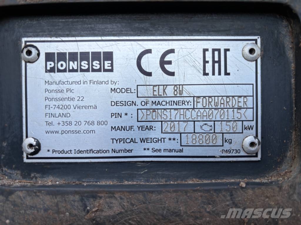 Ponsse ELK 10W Transportadoras