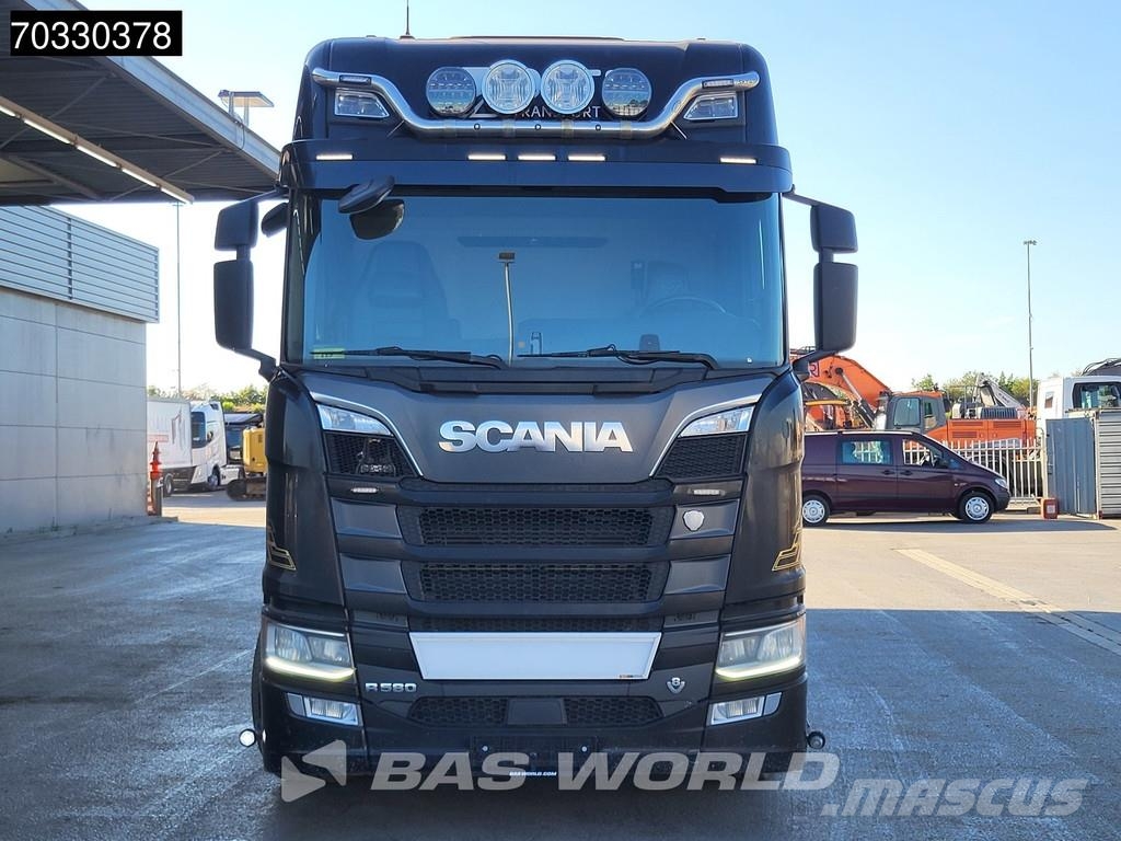 Scania R580 6X2 Palfinger PK23002 SH-E Kran Crane Remote Platós / Ponyvás teherautók
