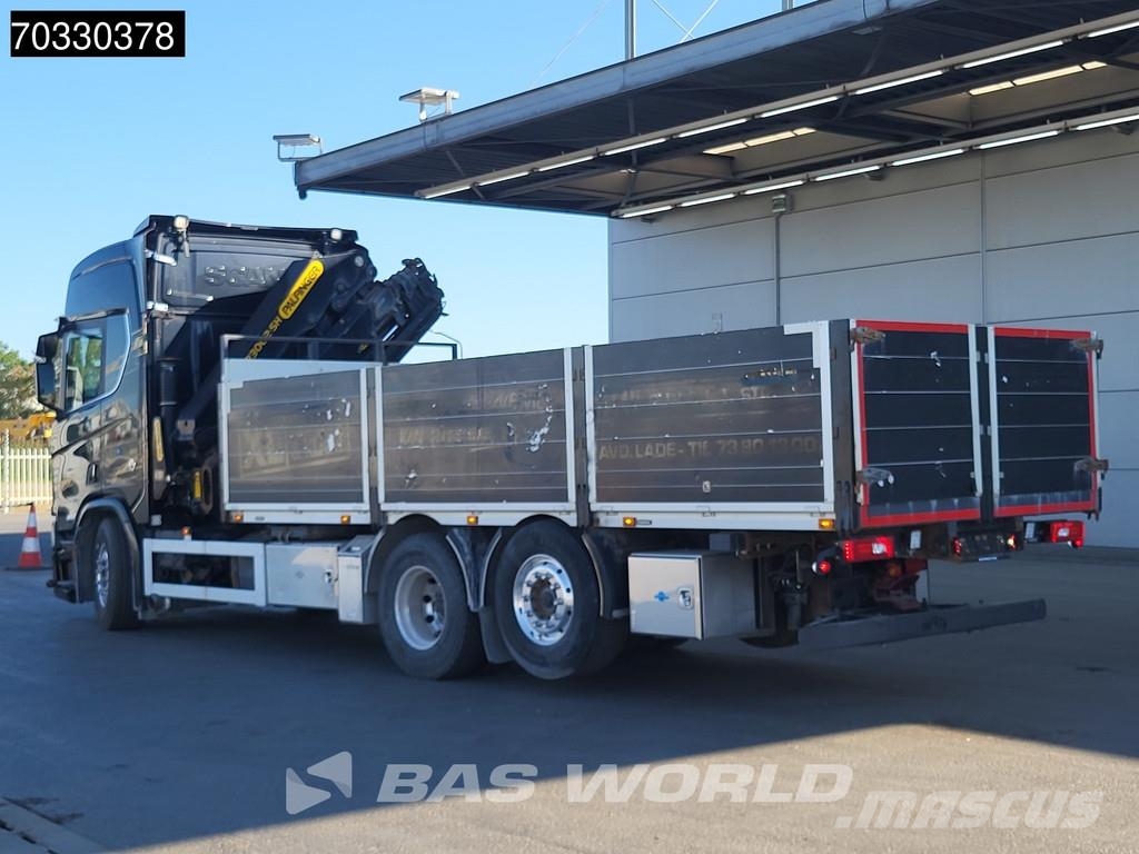 Scania R580 6X2 Palfinger PK23002 SH-E Kran Crane Remote Platós / Ponyvás teherautók