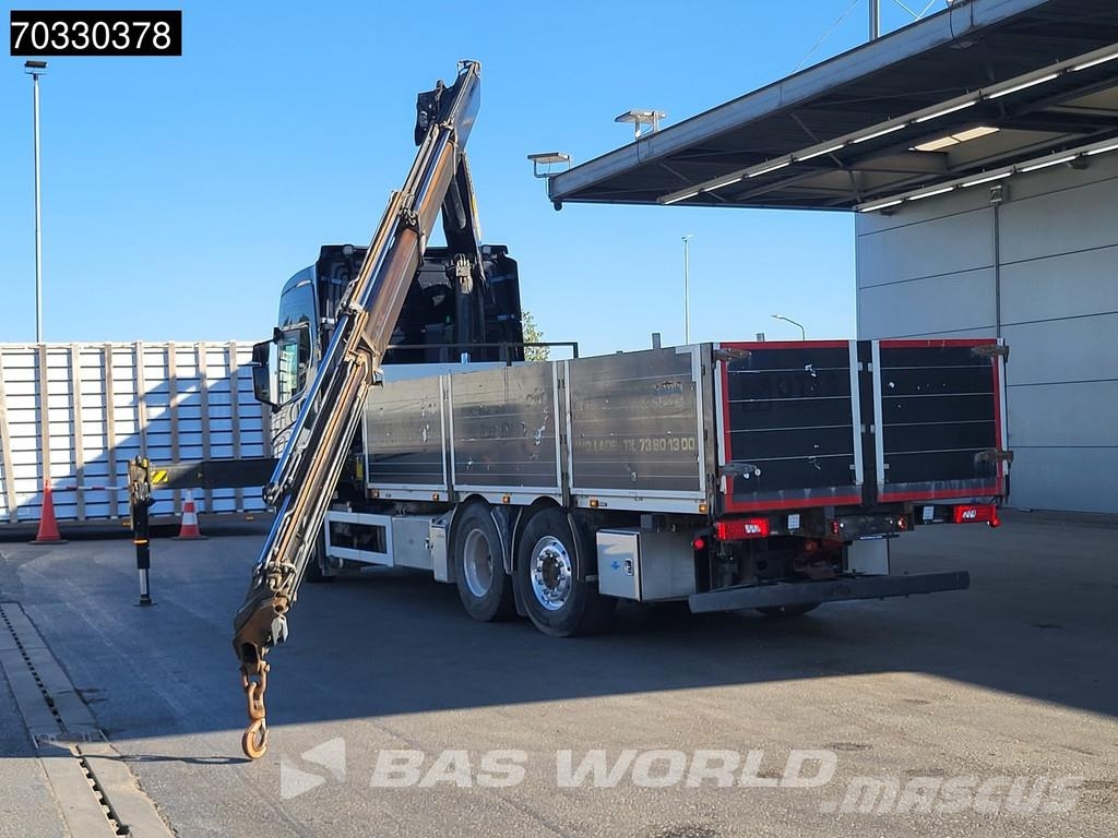 Scania R580 6X2 Palfinger PK23002 SH-E Kran Crane Remote Platós / Ponyvás teherautók