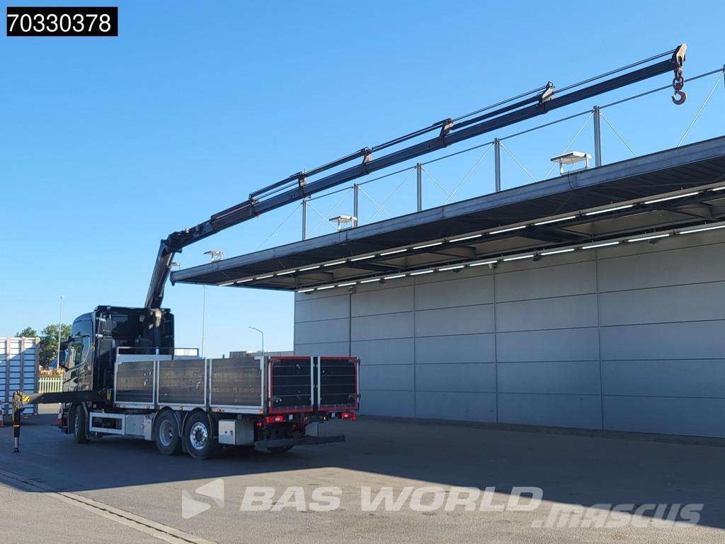 Scania R580 6X2 Palfinger PK23002 SH-E Kran Crane Remote Platós / Ponyvás teherautók