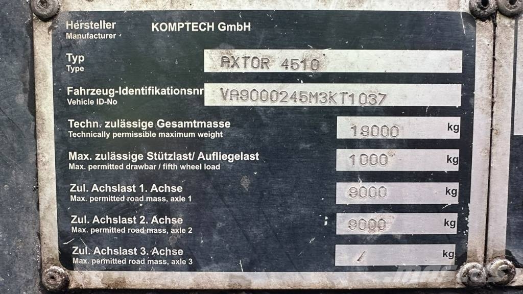 Komptech Axtor 4510 Trituradoras de deshechos