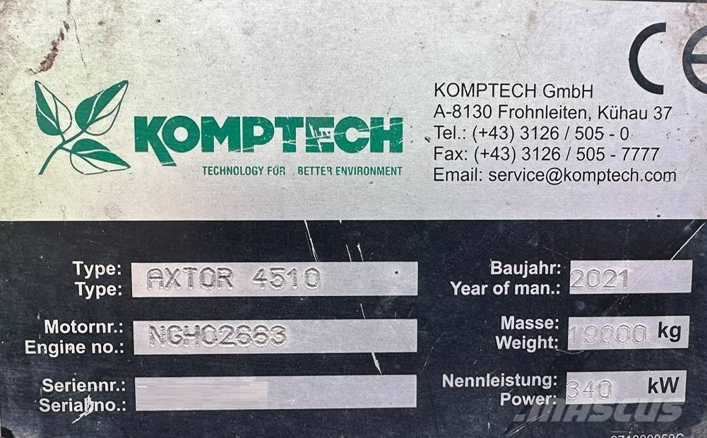 Komptech Axtor 4510 Trituradoras de deshechos