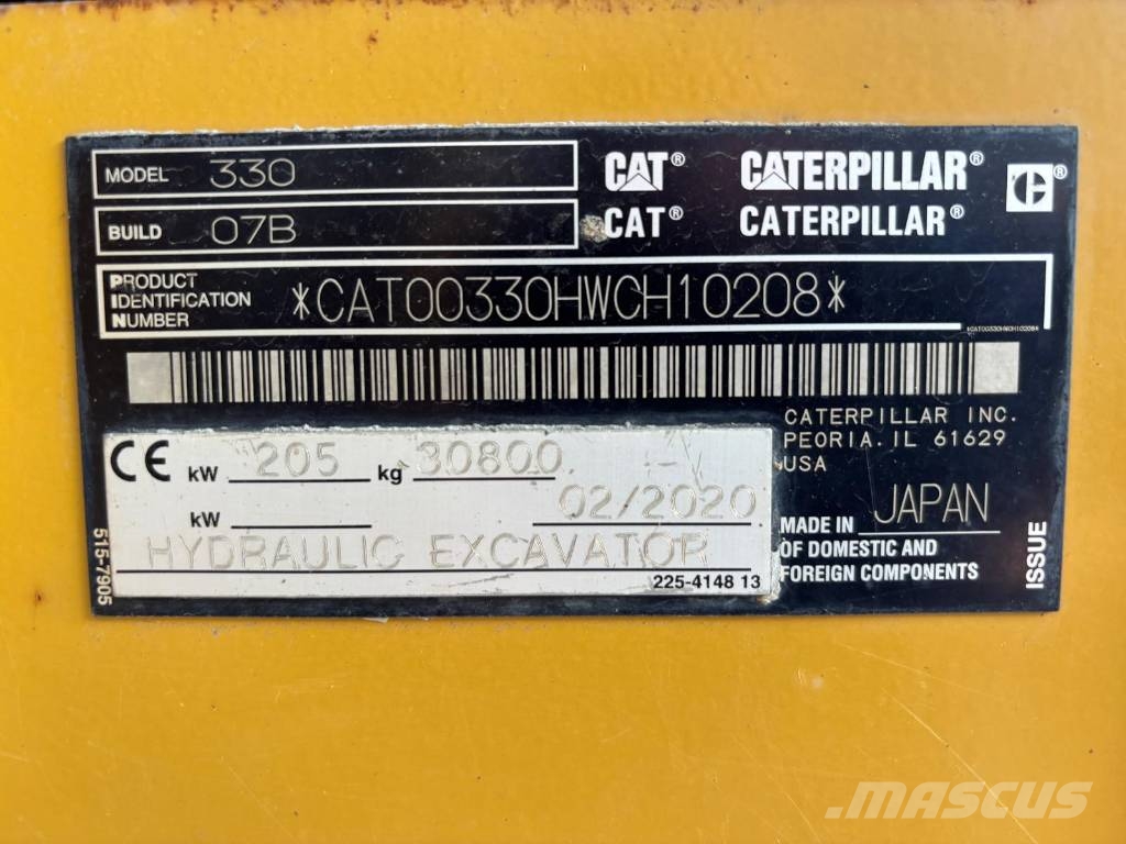 CAT 330 (NEXT GEN) Kāpurķēžu ekskavatori
