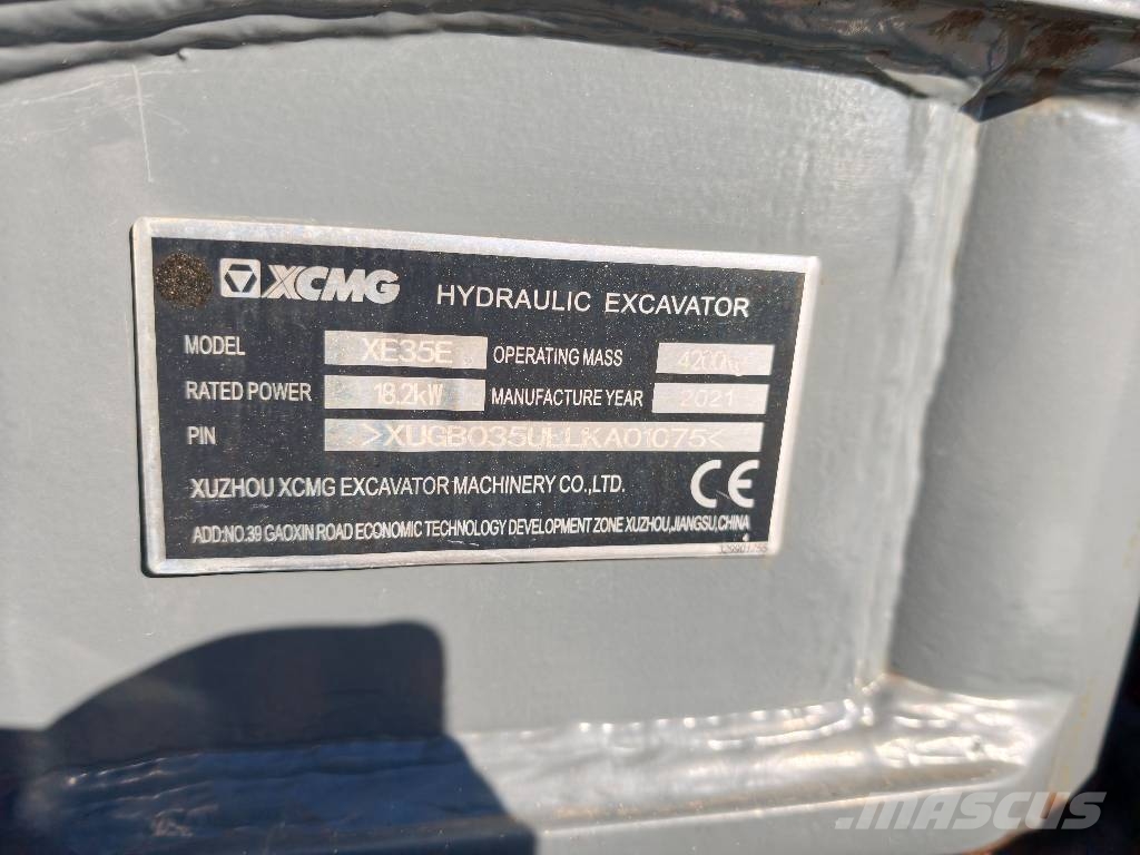 XCMG XE 35 E Minigraafmachines < 7t