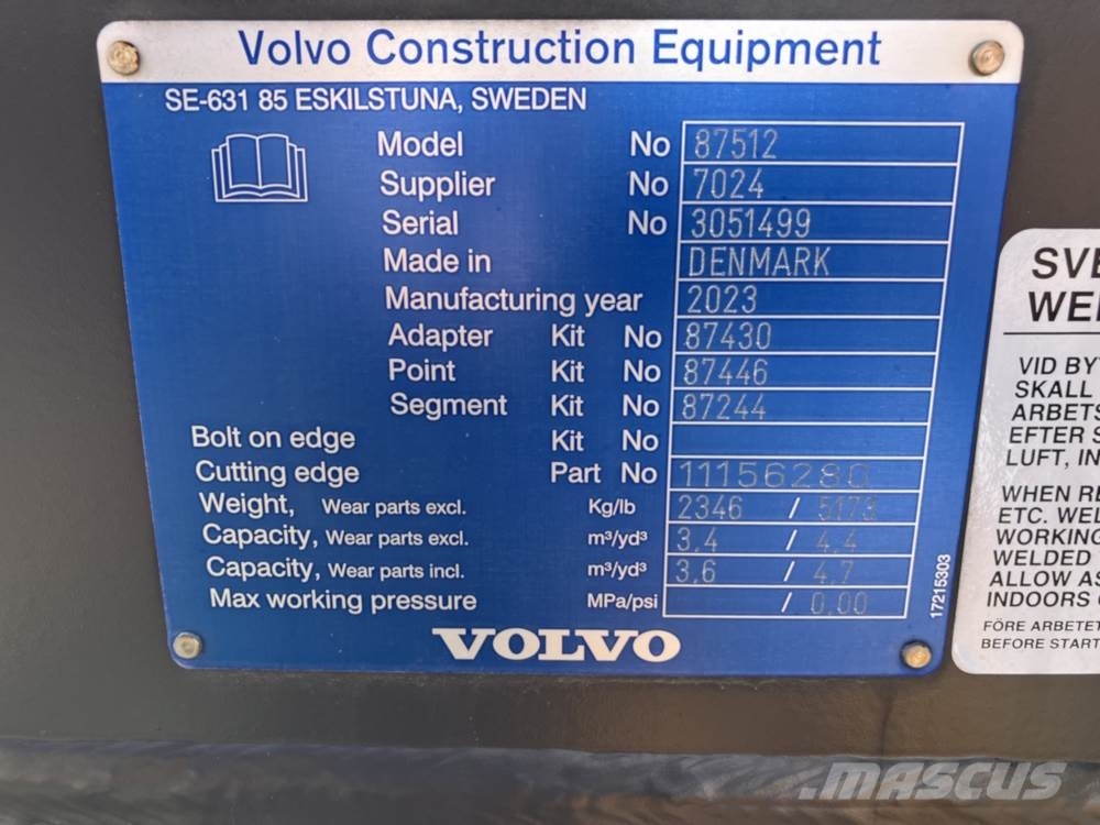 Volvo Schaufel mit Zähnen Cucharones