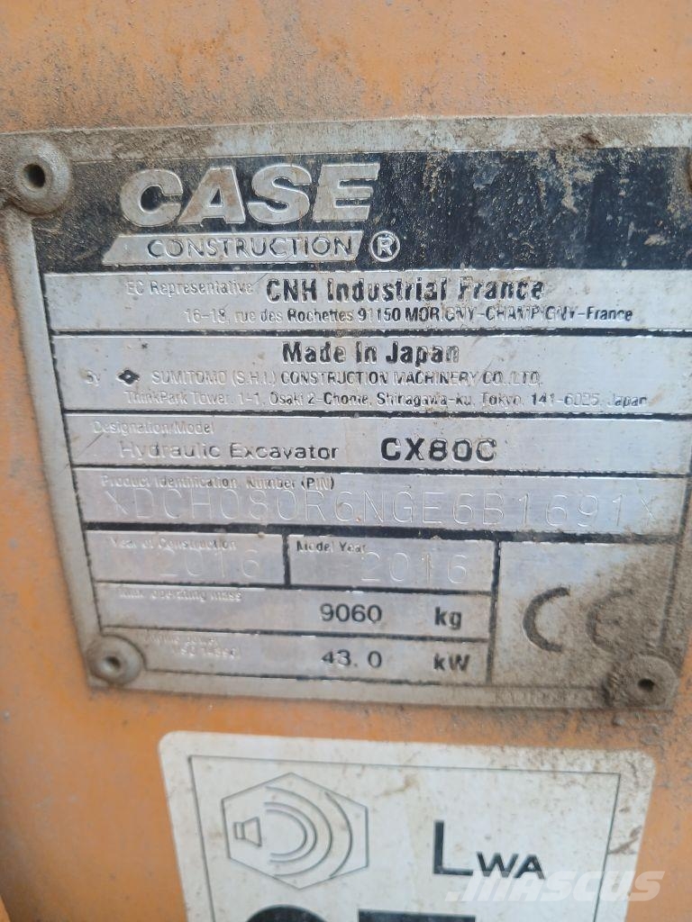 CASE CX 80 C Midi excavators 7t - 12t