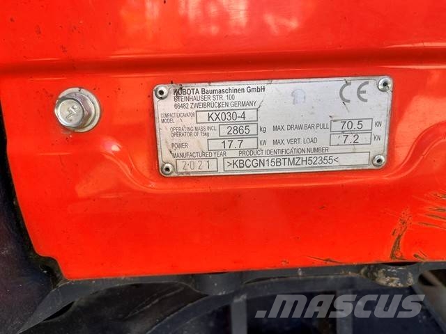 Kubota KX 030-4 HI Mini excavadoras < 7t