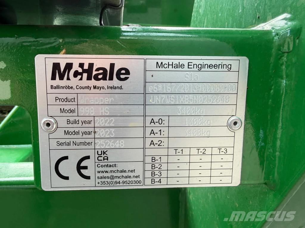 McHale 998 High Speed Wikkelaar Ovíječky