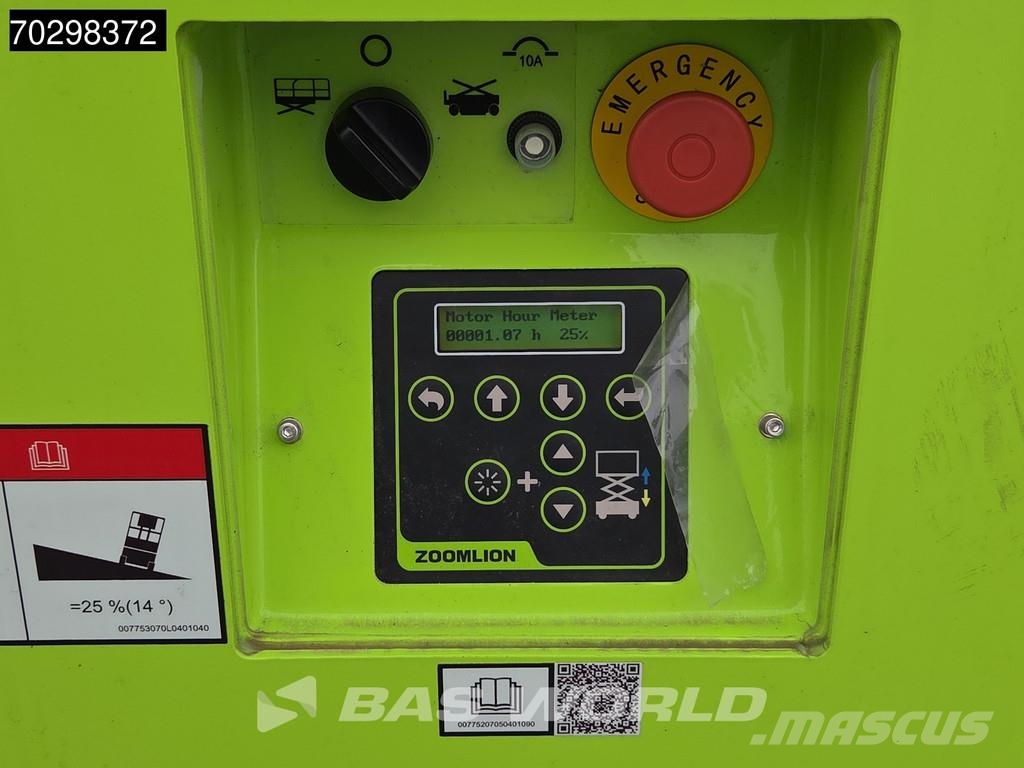Zoomlion ZS1012AC-Li 10 M - Garantía de fábrica - Certifica Plataformas tijera