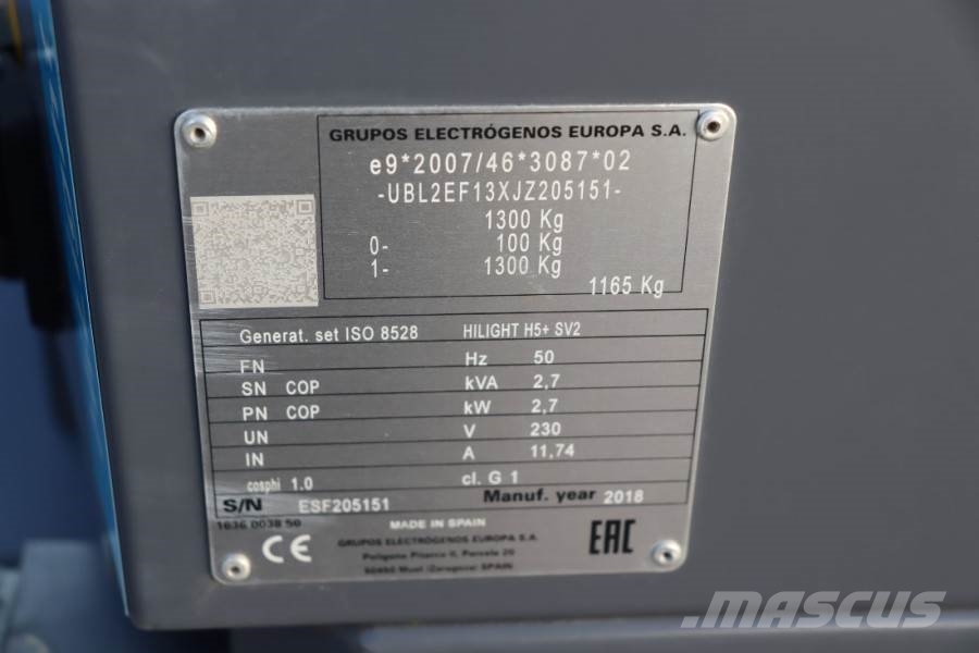 Atlas Copco HiLight H5+ SV2 Valid inspection, *Guarantee! Max 拖车式灯塔