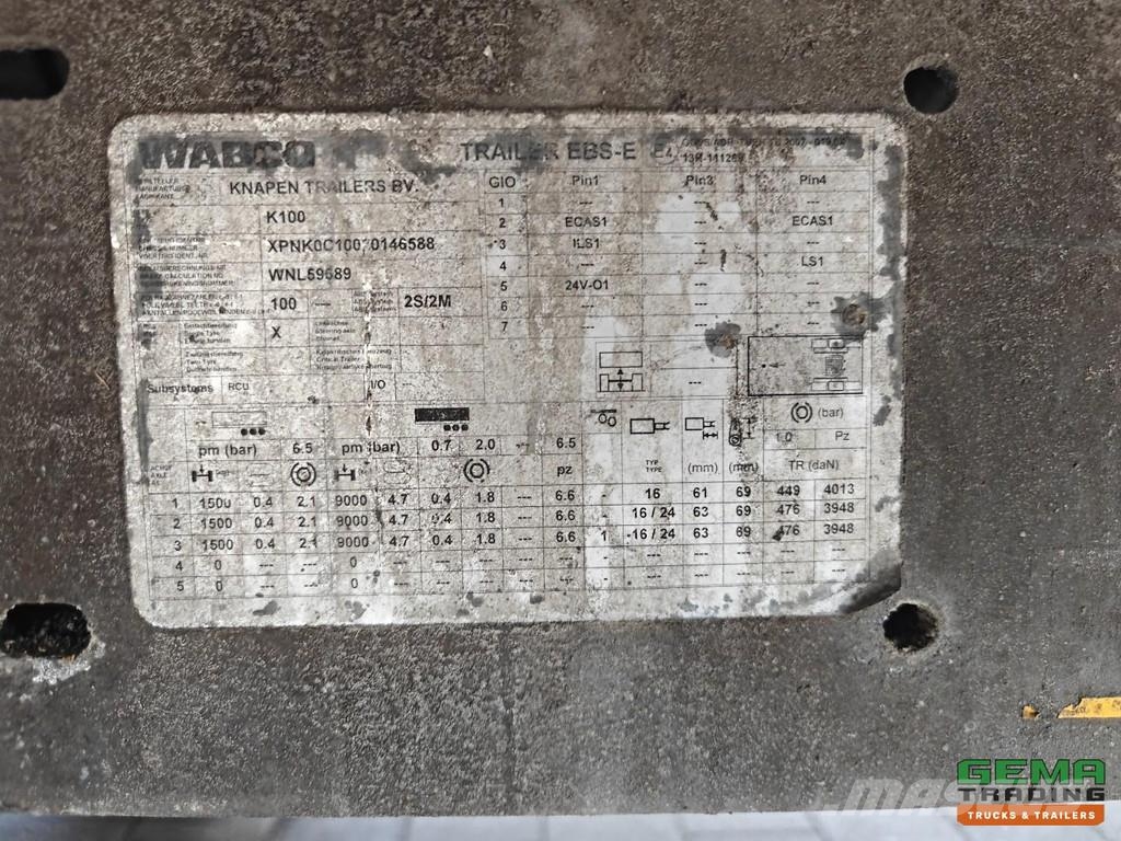 Knapen K100 92m³ - Walking floor - Galvanized Chassis - 1 Cajas de piso oscilante