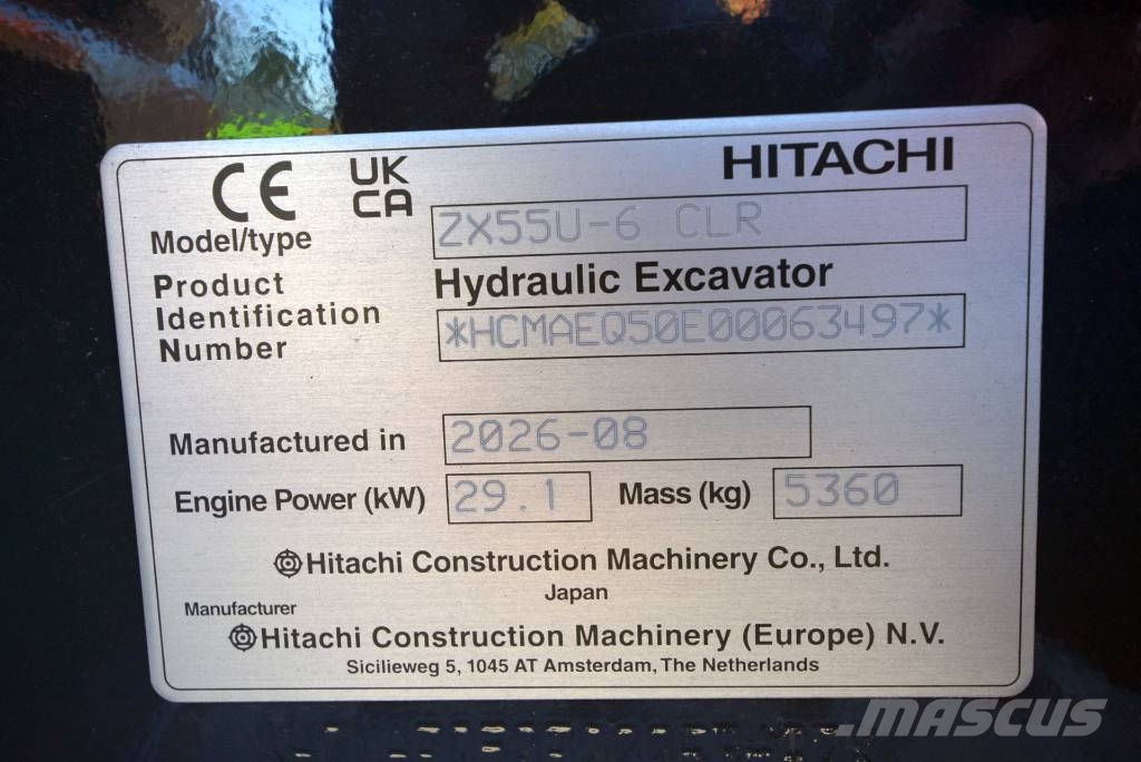 Hitachi ZX 55 U-6 Мини екскаватори < 7 т