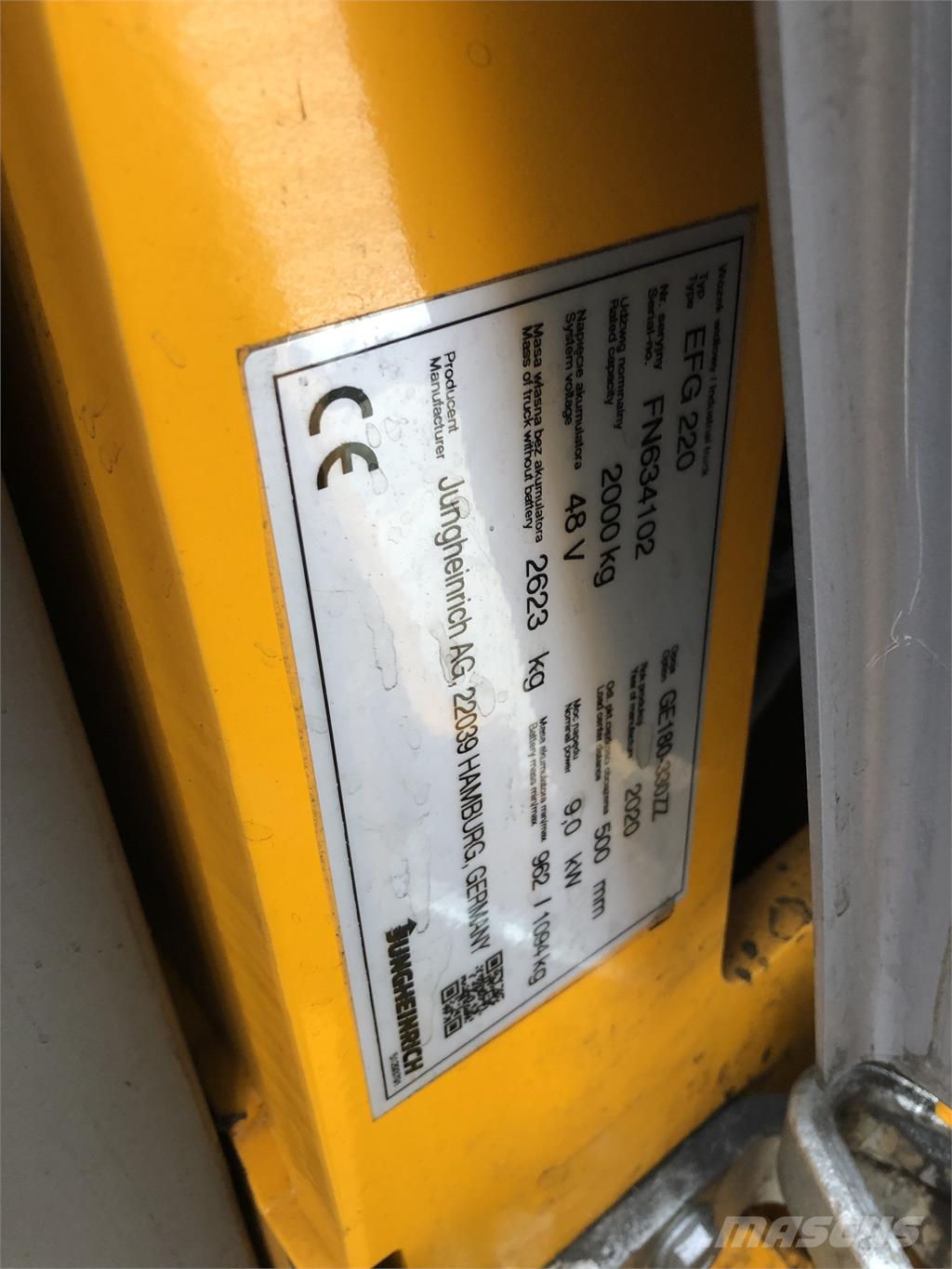 Jungheinrich EFG 220 Elektrikli forkliftler