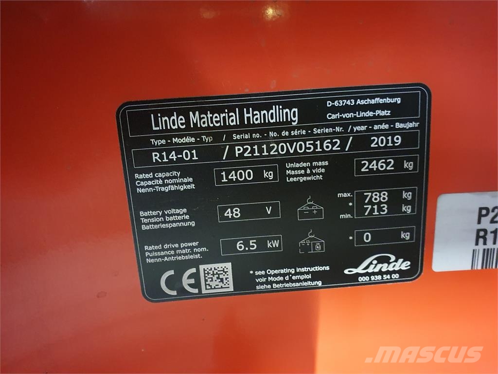 Linde R14 Reach truck