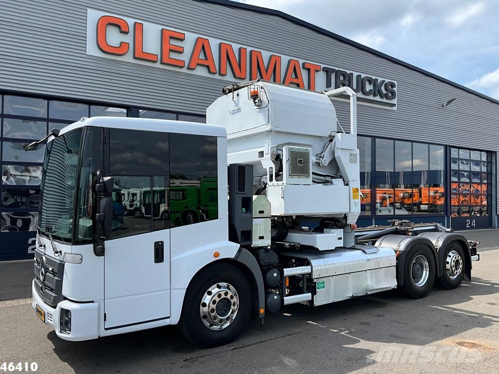Mercedes-Benz Econic 2630 CNG Euro 6 zijlader Just 135.668 km! شاحنات المخلفات