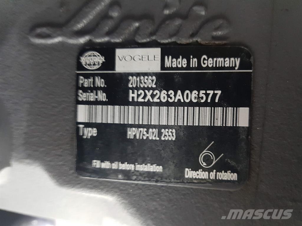 Vögele 2013562-Linde HPV75-02L 2553-Drive pump/Fahrpumpe Hidráulicos