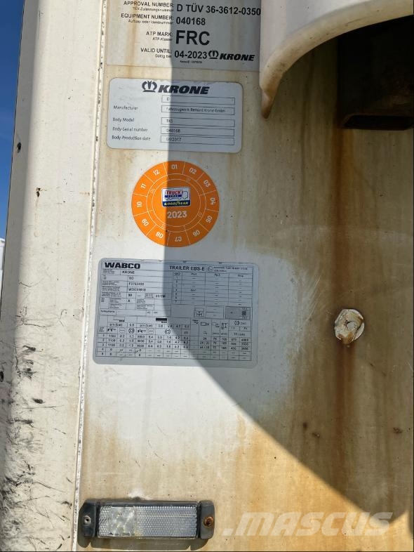 Krone Trailer Reefer Separation Wall Straight نصف مقطورات بدرجة حرارة قابلة للضبط