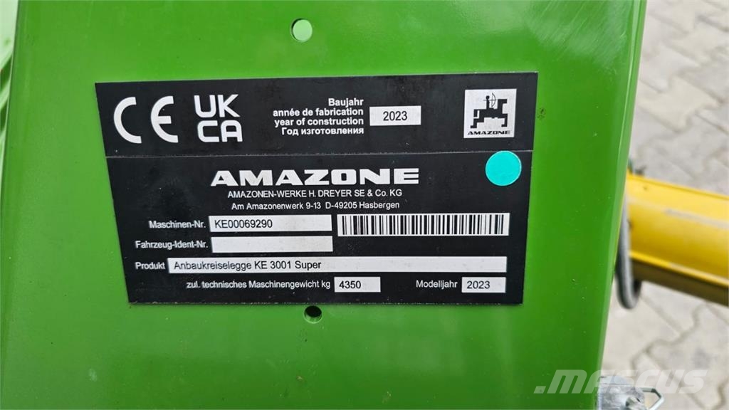 Amazone KE 3001 Super SW Rotorkopeggen / rototillers