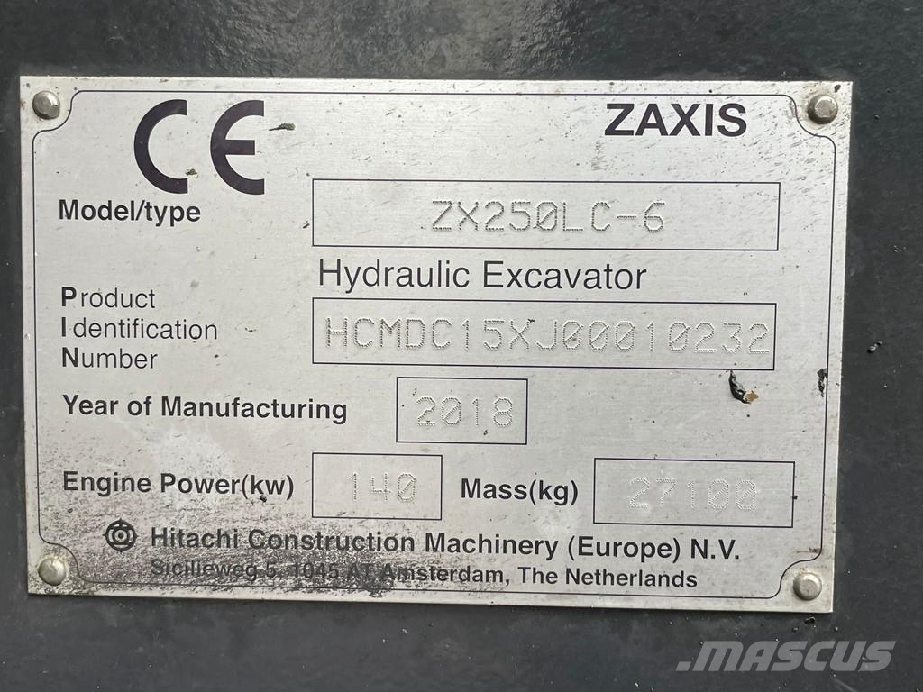Hitachi ZX250LC-6 Crawler excavators