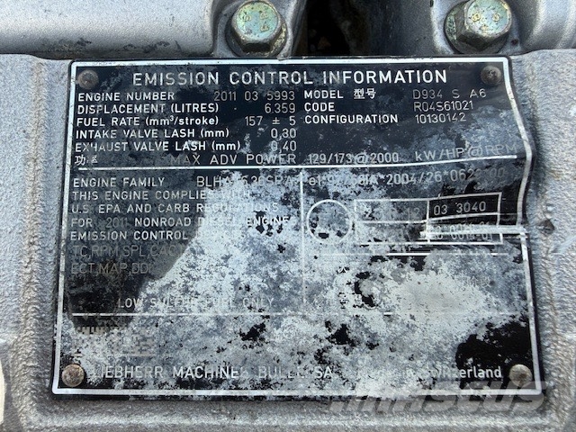 Liebherr D 934S A6 USED ENGINE エンジン