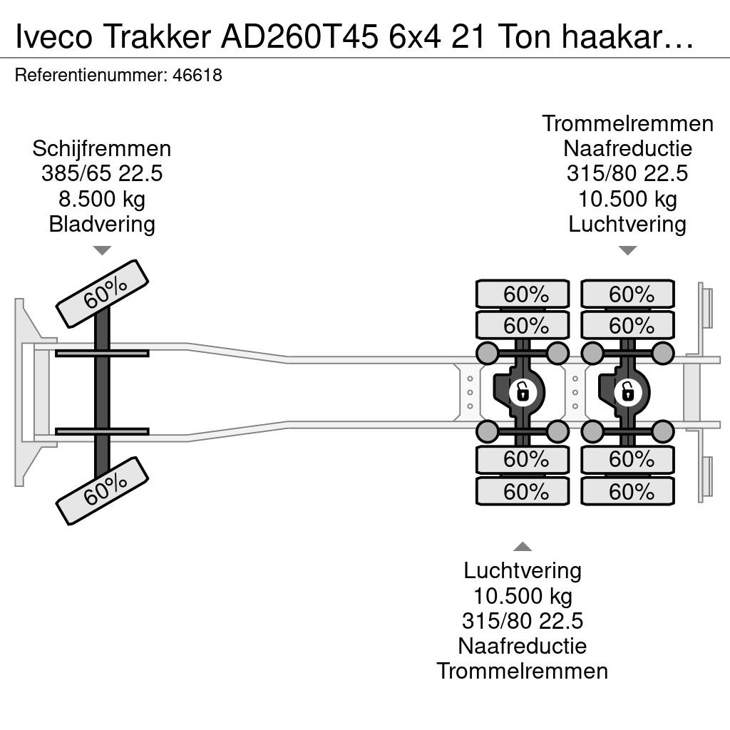Iveco Trakker AD260T45 6x4 21 Ton haakarmsysteem Just 48 Vrachtwagen met containersysteem