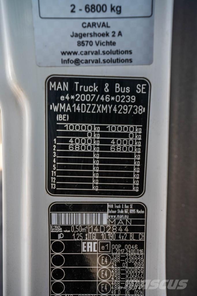 MAN TGL 10.190 BL - CARVAL INBOUW Sanduk kamioni