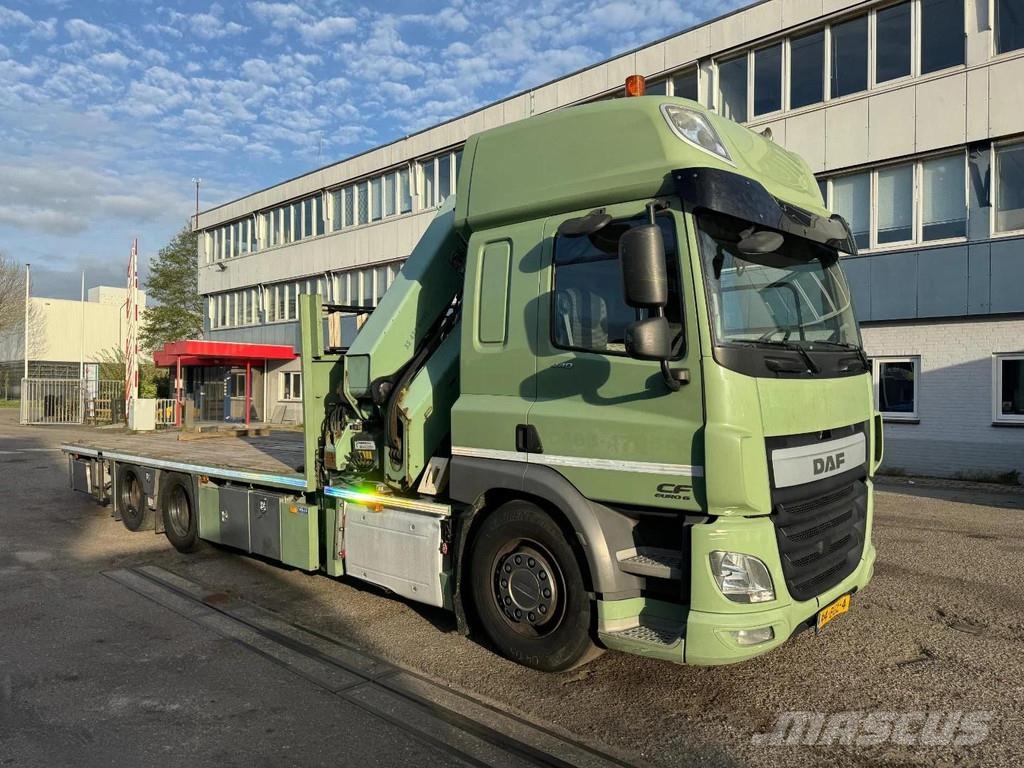 DAF CF 440 6X4 EURO 6 + HIAB 422EP-5 HIPTO + REMOTE CO Camiones de cama baja
