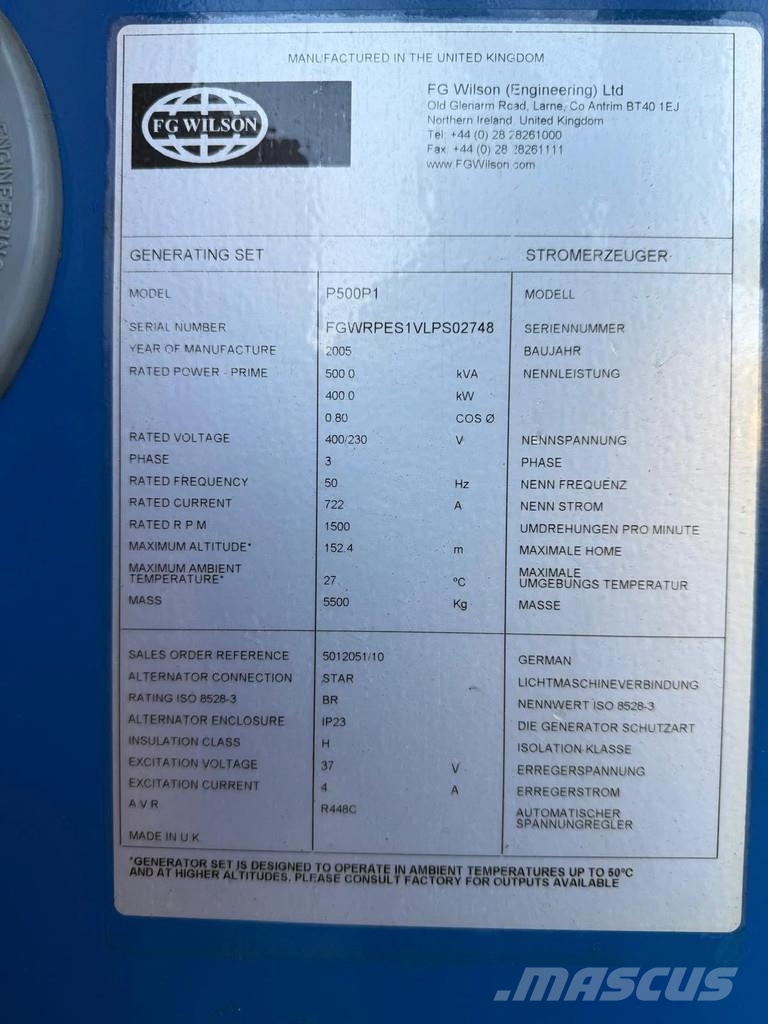 Perkins 500KVA | 250Hours! Dizelski agregati
