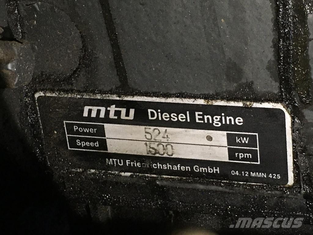 MTU 12V1600G10F GENERATOR 700KVA USED Autres générateurs