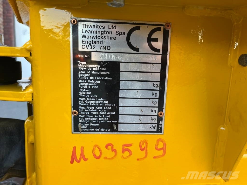 Thwaites Mach 201 Statybiniai savivarčiai sunkvežimiai